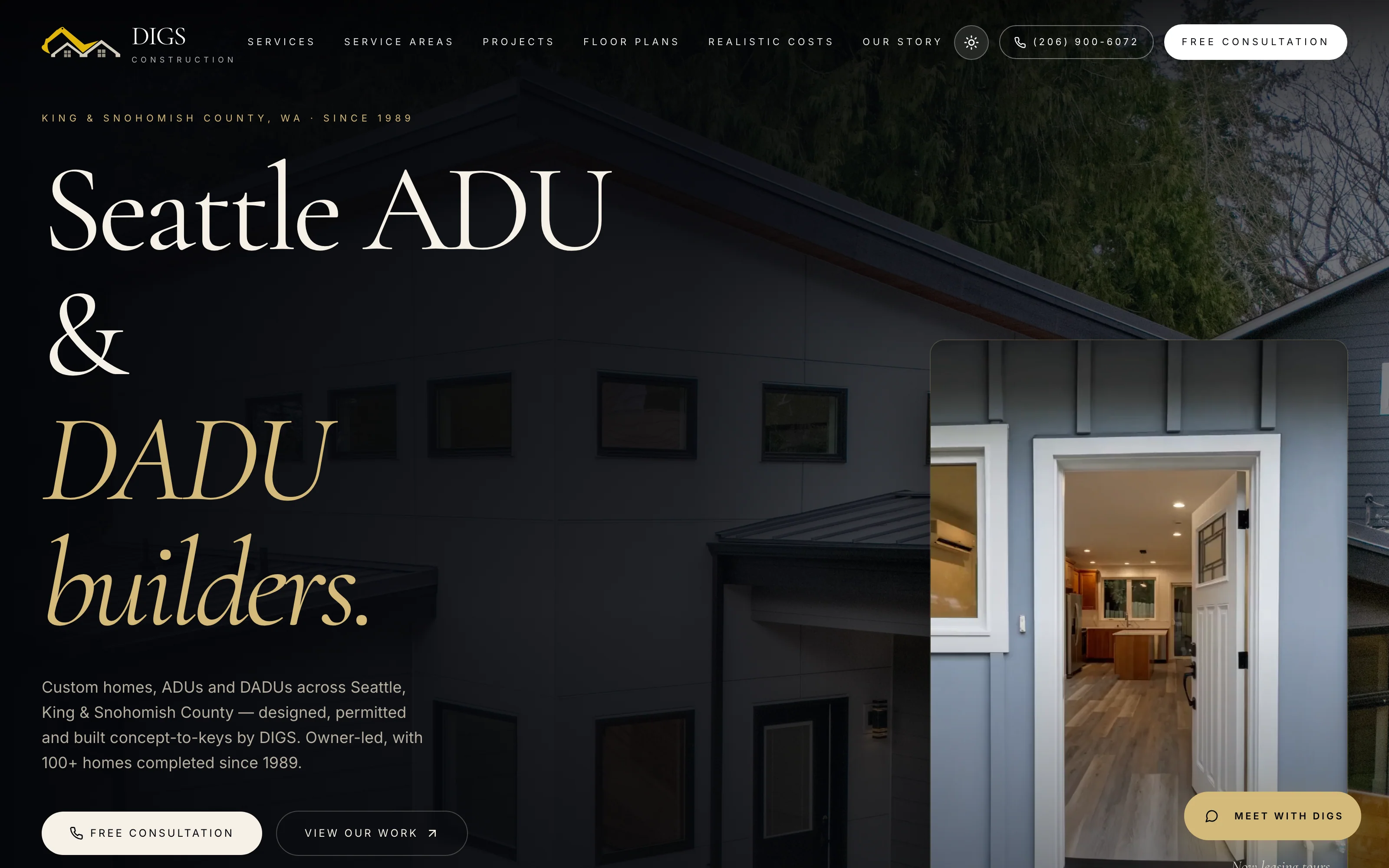 Diggs Builders — website by Kilncraft